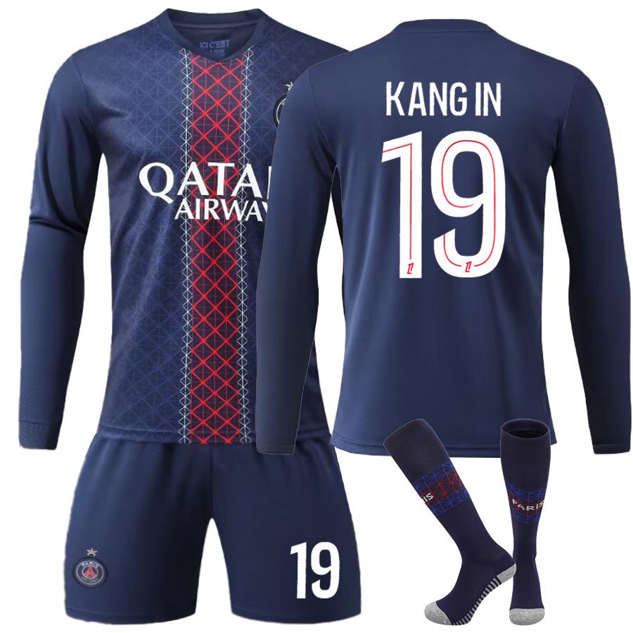 

Paris Home Long Sleeve Jersey: #7 Kvaratskhelia, #10 Dembélé, #29 Barcola. XL