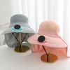 Breathable Solar Fan Cap USB Charging Fisherman Hat Door Fan Cooling Fan Hat  Outdoor Activities