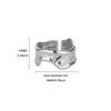 Trend Pleated Exaggerated Ring Opening Adjustable Men's and Women's Stainless Steel Geometric Niche Design Ring