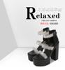 15CM Women Platform Heels Stripper Block Heel Rome Sandals Sexy Fetish Party Prom Black Shoes Belt Buckle Top Quality Comfort.