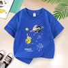 2-12 Years Cotton Boys T-shirts Explore Space Teen Tees 2025 Summer Casual Kids Tshirts Cartoon Print Baby Boys Tops Tees