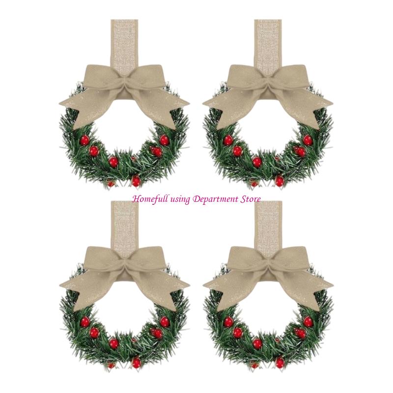 Plastic Bowknot Ribbon Wreath Closet Hangers Holiday Decoration for Home Office
