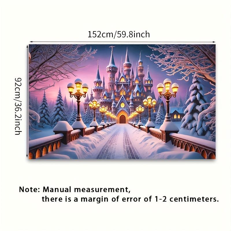 1Pcs Magical Castle Winter Wonderland Decoration Background Winter Backdrop For Photo Studio Photo Booth Party