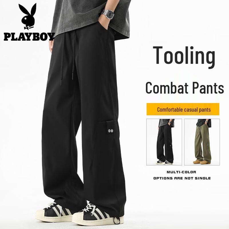 PLAYBOY Men s American Style Straight-Leg Paratrooper Cargo Pants XL