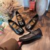 First Layer Sheepskin Insole Mary Jane Shoes Women's 2 Spring New Flat Bottom Shallow Mouth Single Shoes Casual