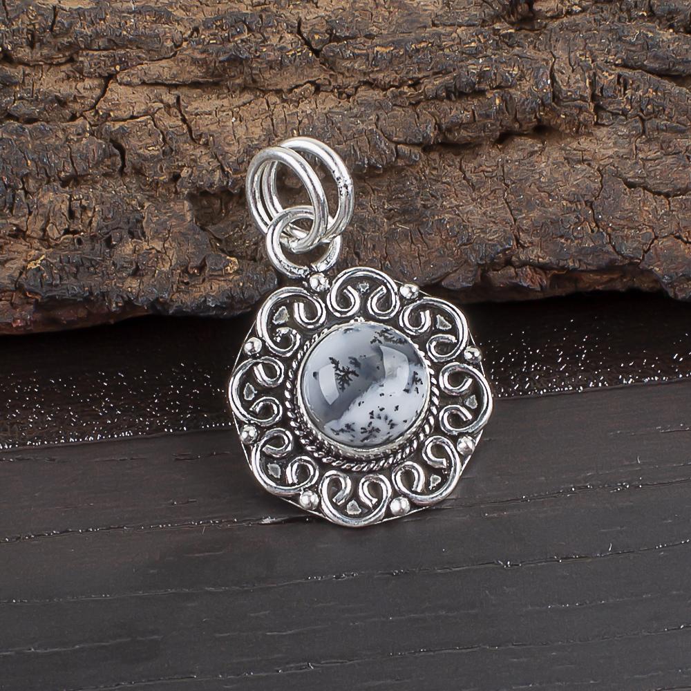 

Ювелирные изделия из дендритового опала, кулон из стерлингового серебра 925 пробы, серебряный кулон ручной работы на каждый день для подарка на помолвку 1.06 Inches белый