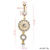 New High -quality Circular Diamond Long Long Navel Buckle Belly Button Nail