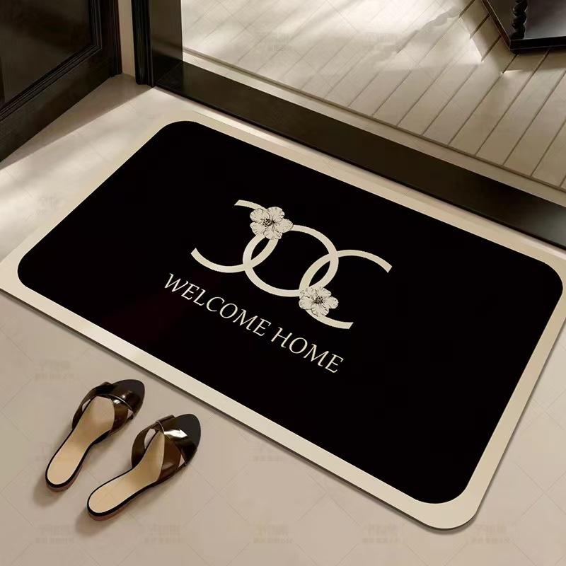 French Style Light Luxury Diatomaceous Earth Mat Small Fragrance Style Bathroom Mat Entrance Door Mat Bathroom Water-Absorbing Foot Mat
