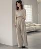 HARDCORE HAPPINESS Classic Single-Pleat Maxi Wide Slacks_Light Beige