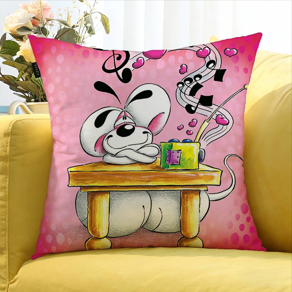 Cartoon DDiddl Classic Various Sizes Square Pillow Case For Car Home Bedchamber Decor