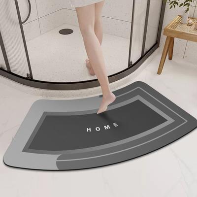 Simple Arched Diatom Mud Bathroom Non-slip Foot Mat Shower Room Door Absorbent Mat Door Mat