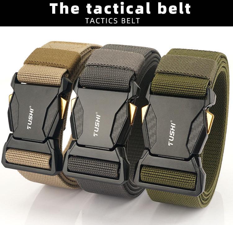 Men's Tactical Quick Release Nylon Elastic Belt