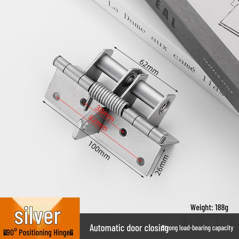 4-Inch Concealed Multi-Functional Door Closer with Automatic Hinge Buffer, 90° Right Angle Positioner