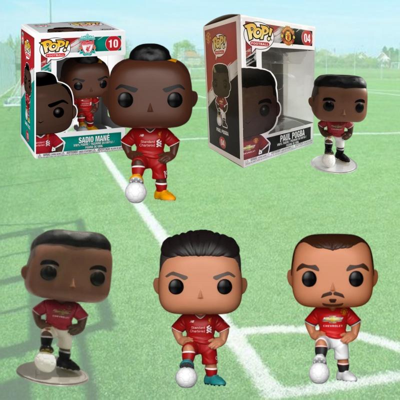 Collectible Pop Football Star Models Man Utd, Liverpool, Pogba, Salah, Ibrahimovic, Mane