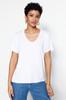 Women's Fashion T-Shirt V-Neck Long Ecru Premium V-Neck Cotton Regular Normal Fit Knitted Knitted T-Shirt