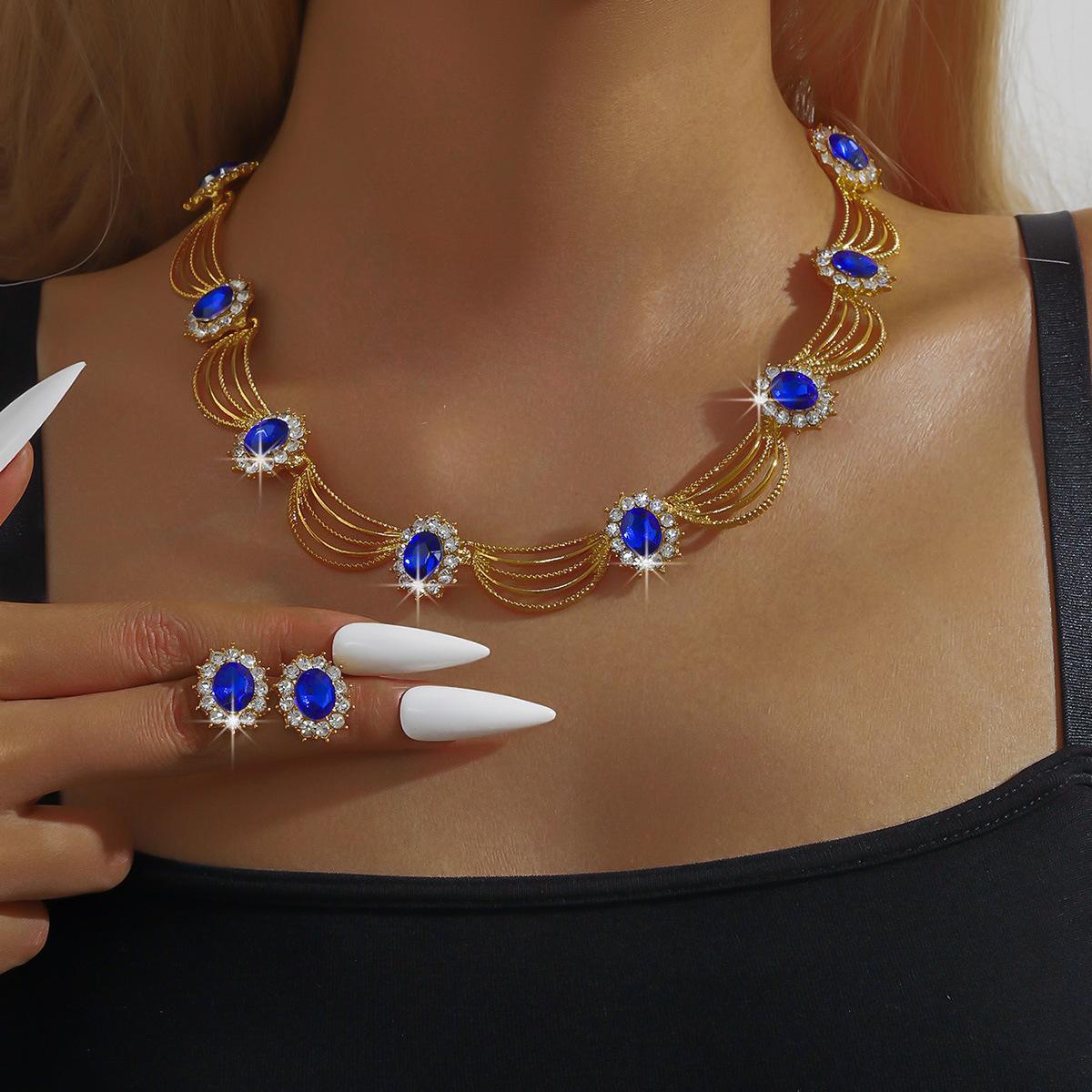 

Модный комплект ювелирных изделий ожерелье серьги для женщин дамы