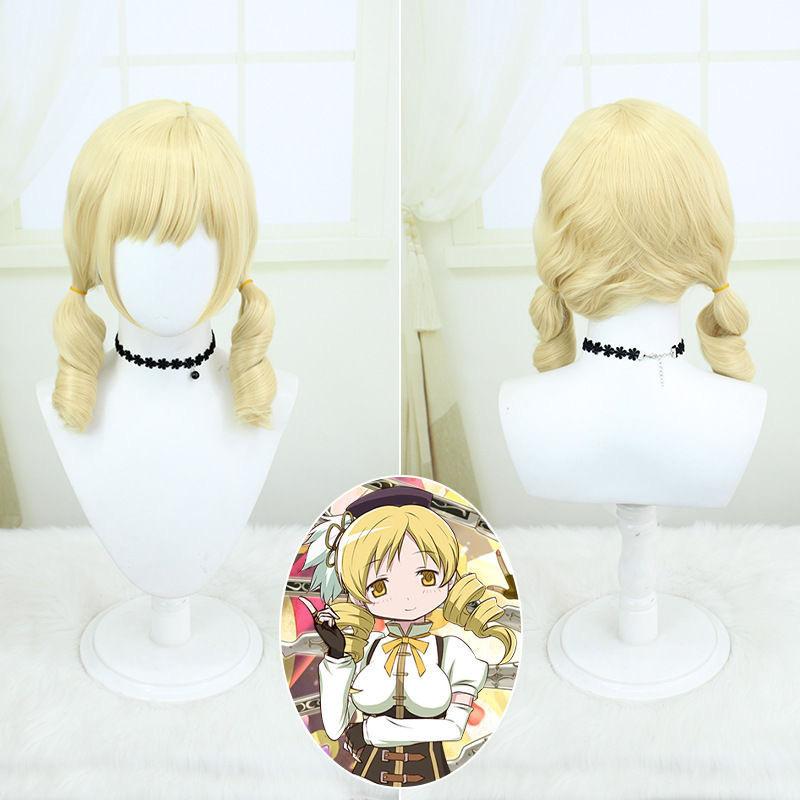 European American Magical Girl Small Round Beautiful Cosplay Wig Light Yellow Curly Hair Simulation Big Scalp Anime