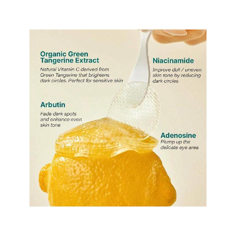 Goodal Grüne Mandarine Vitamin C Feuchtigkeitsspendende Augenmaske 72g (60 Blatt) | 5-Minuten, Feuchtigkeitsspendendes Gel-Patch (2024 Erweiterte Version)