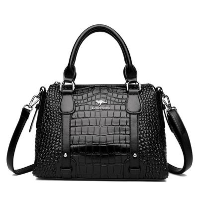 Bolso de moda, moderno y elegante, con estampado de cocodrilo, de alta gama, grande, de gran capacidad, para mujer, bandolera de un solo hombro.