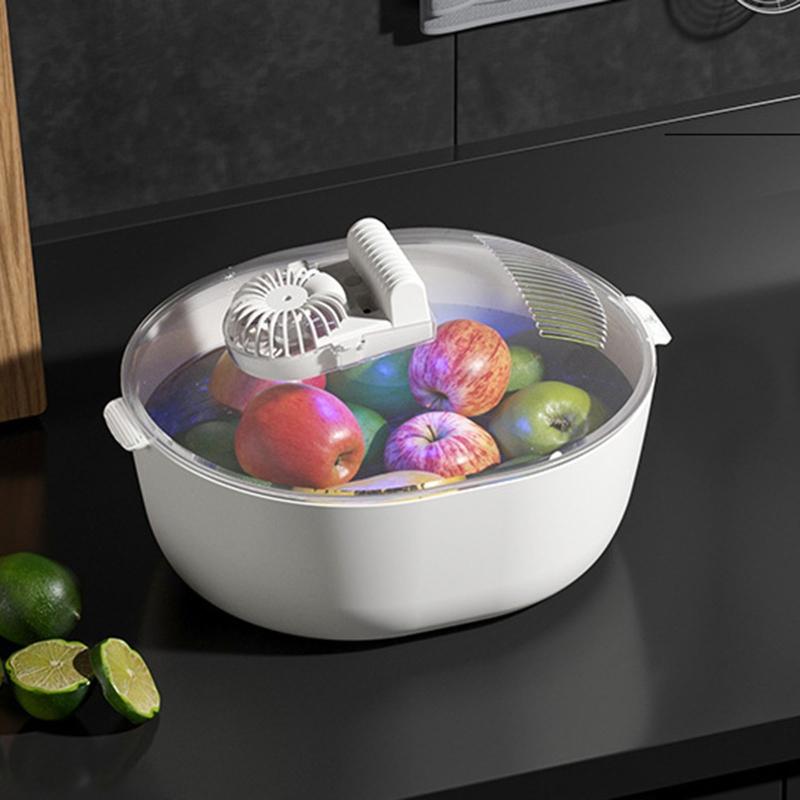 Large Capacity Defrosting Tray With Drip Basket & Transparent Cover Fast Thawing of Frozen- Food Meat Defroster- Kitchen