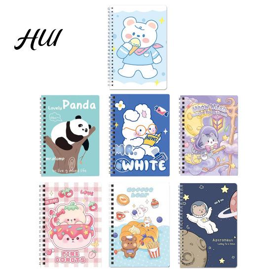 Lightweight Notebook For School Cute A5 Spiral Notebooks, Kawaii Animal Journals, 8.15" x 5.51" Lined Compact Writing Paper Notebook, 60 Sheet Journal