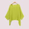 Womens Ladies Casual Plus Size Loose Cotton Linen Color Tops Shirt Blouse