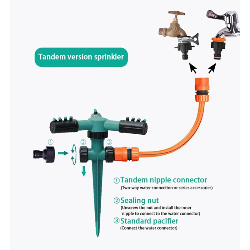 Garden Automatic Sprinkler Garden Watering Sprinkler 360 Degrees Rotating Water for Agricultural Irrigation Irrigation