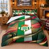 Printed 3Pcs Bedding Set Real Betis Football Pattern Bed Sheet Pillowcase For Bedroom Decor