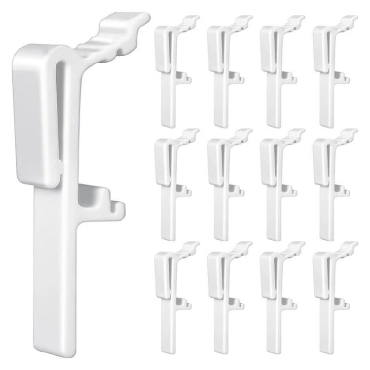 12/24Pcs Dust Cover Valance Clip Window Vertical Blind Retainer Clip Curtain Rails Mounting Clamp for Home and Office