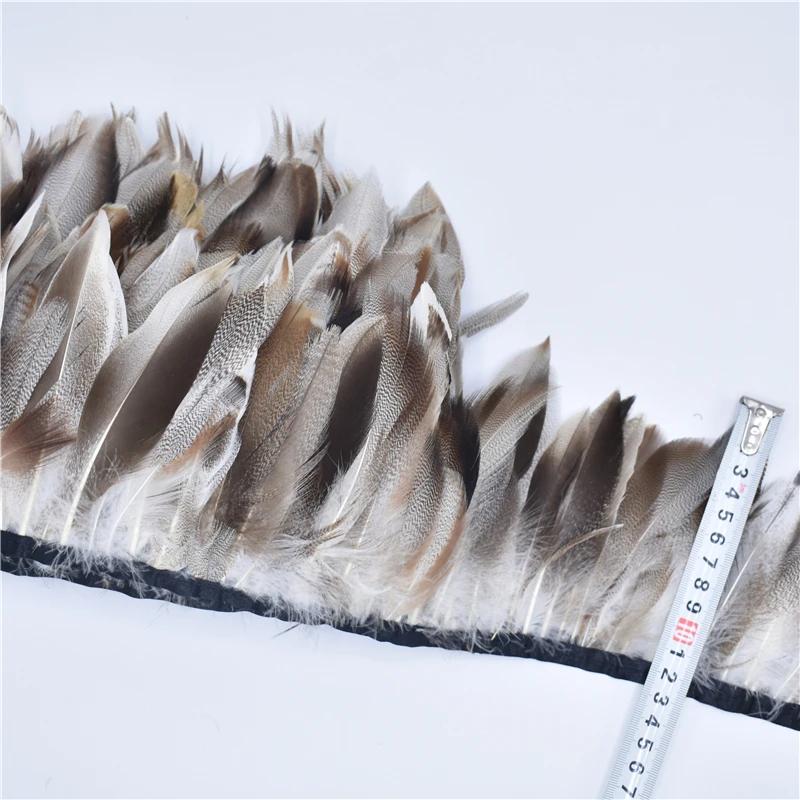 1Meter Natural Pheasant Duck Feather Trim Fringe Ribbon Goose Feathers for Clothes Skirt Sewing Plumes Carnaval Decoration Decor