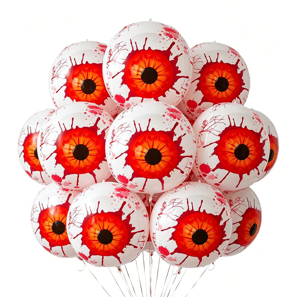 10pz Palloncino Spaventoso Occhio di Sangue Gonfiabile in Foglio di Alluminio 5 Colori Palloncino Occhio Decorazioni per Feste di Halloween Regali