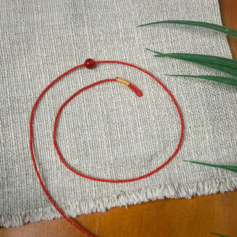 DIY Extremely Fine 1mm String Lucky Beads Anklet Carrying Strap