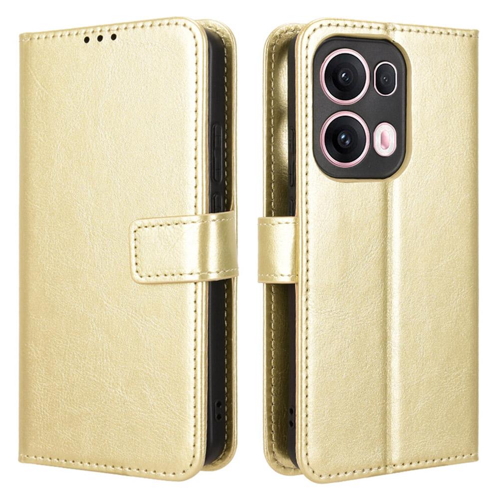 For Oppo Reno13 Pro 5G Case Crazy Horse Texture PU Leather Phone Wallet Cover