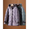 Women's Chinese Style Embroidered Mink Fur Trim Down Jacket