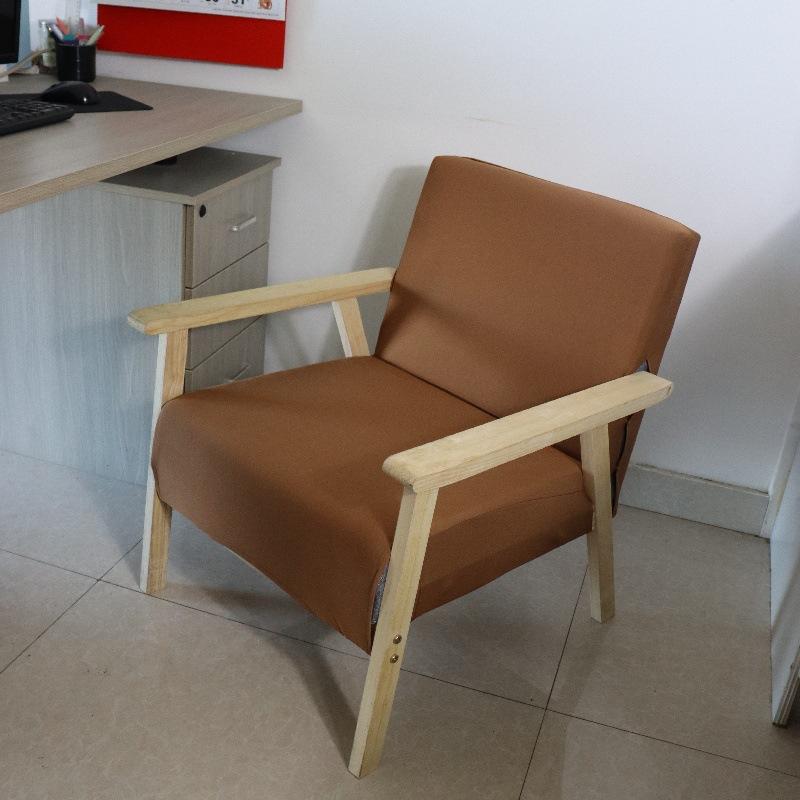 Elastic Single Sofa Cover Solid Universal Wood Chair Cover High Stretch Hotel Living Room Furniture Arm Chair Protector Cover