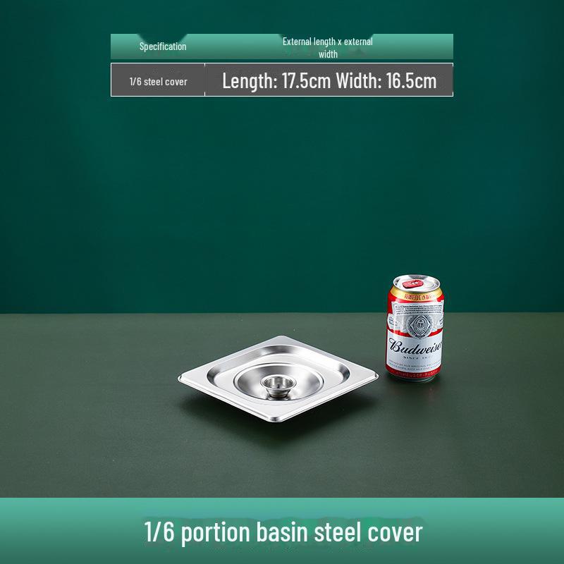 Quadratische Servierschüssel aus Edelstahl mit Deckel für Fast Food, Milchtee, Gewürze oder Hot Pot