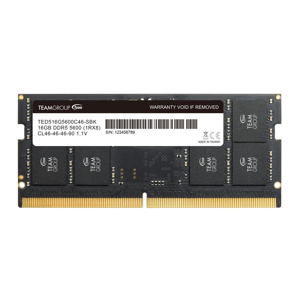 TEAMGROUP Notebook PC Memory DDR5 5600MHz 16GB SODIMM CL46 JEDEC Compliant ELITE Series Japan Unlimited Manufacturer (formerly Team) PC5-44800 1.1V