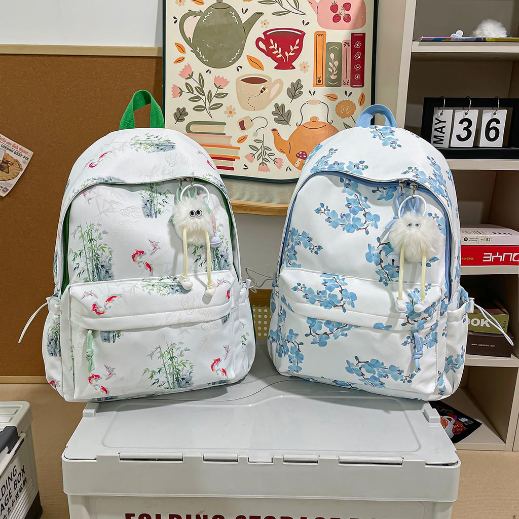 Schoolbag Female junior high school college student backpack Mori primary school student Japanese floral sweet girl backpack