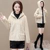 Fur jacket women's autumn and winter new imitation mink fur fur integrated hooded short top