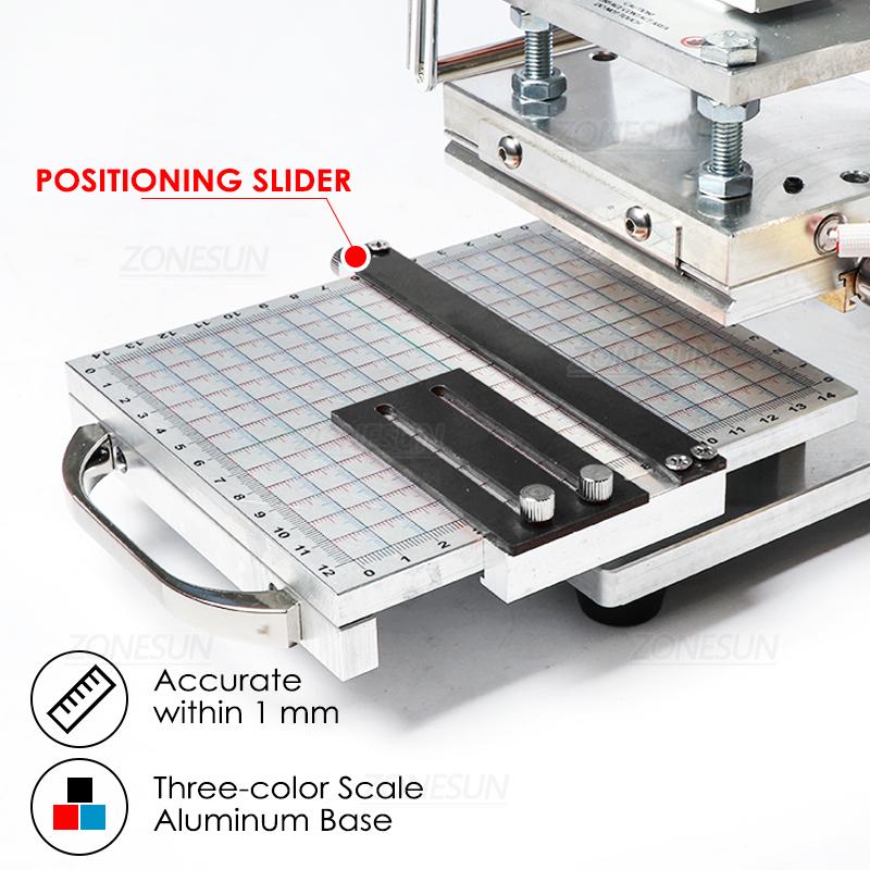 ZONESUN ZS-110 Press Trainer Heat Press Machine For Wood Presses PVC Paper Custom Logo Making Hot Foil Stamping Machine 300W