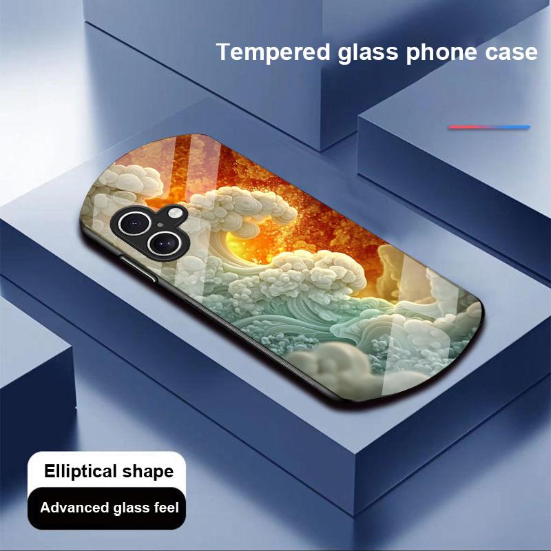 

Звездная Ночь Фойе Для Apple IPhone 16 11 13 15 14 Pro Max 12 Mini 7 8 Plus XR X XS Чехол для телефона из закаленного стекла эллиптической формы For iPhone 16 Promax