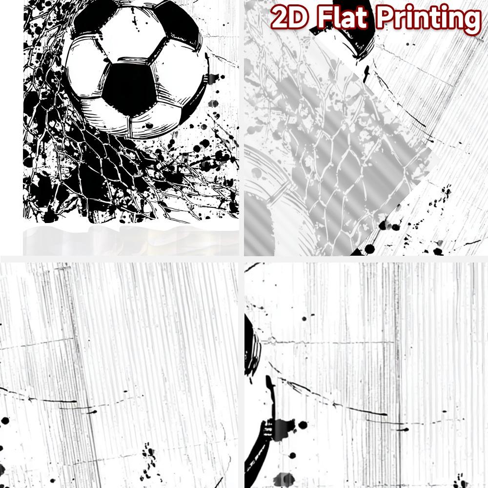 2D Flachdruck 2 Stück Vorhang Party Fenster Vorhänge Fußball im Netz Digital Bedruckte Polyester Vorhänge Festliche Vorhänge für