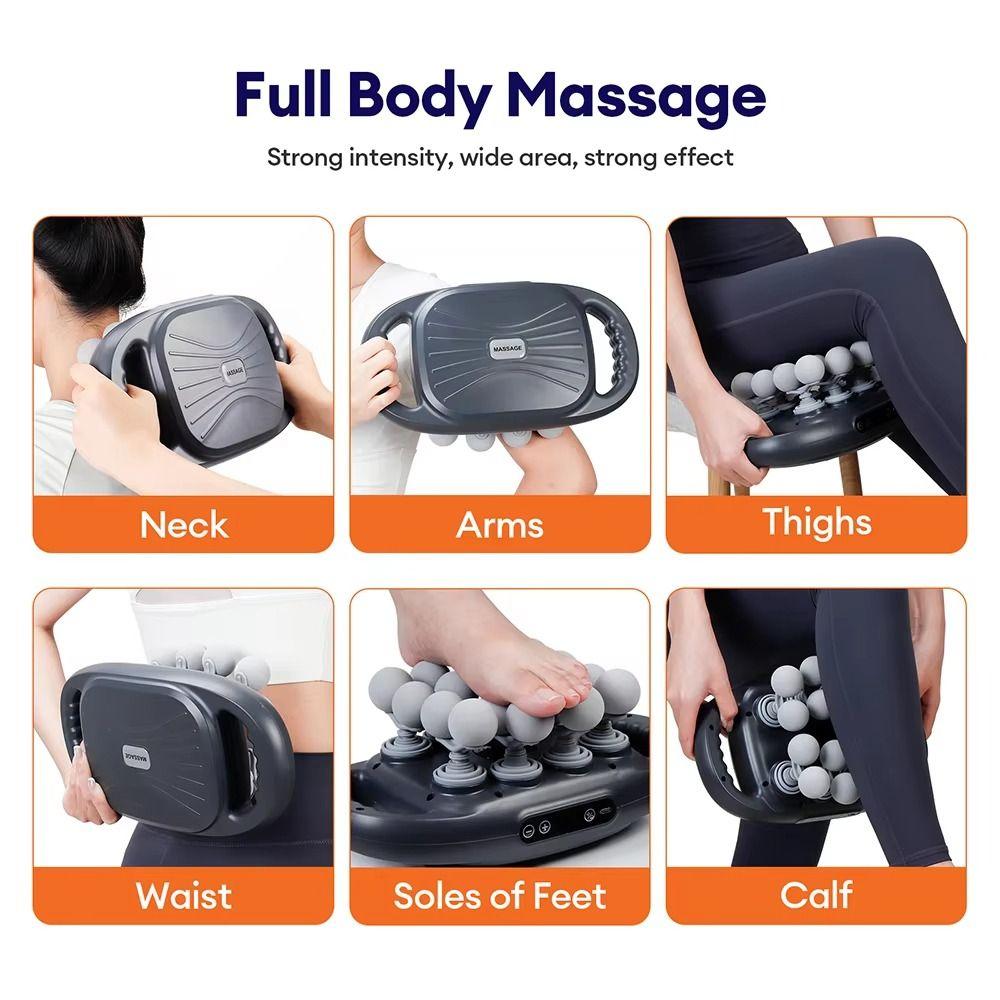 16-Head Deep Tissue Massage Device Electric Neck Shoulder Masajeador Home Use