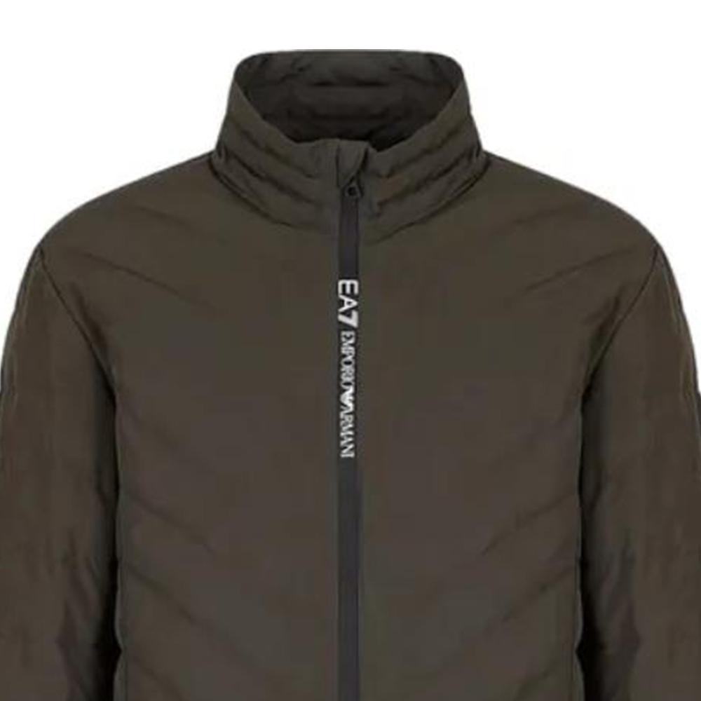 Emporio Armani EA7 Stand Collar Logo Long Sleeve Down Jacket Men Outerwear Brown 8NPB06-PNE1Z-1866
