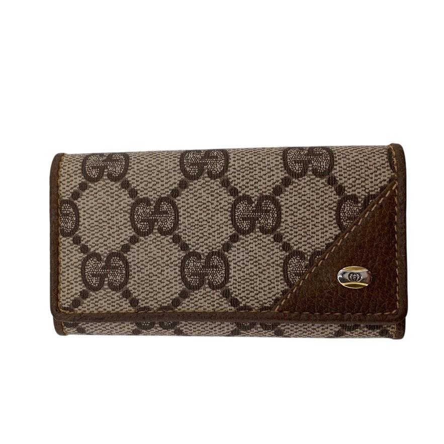 Gucci Six Hooks PVC Leather Key Holder Beige Leather Unisex Used