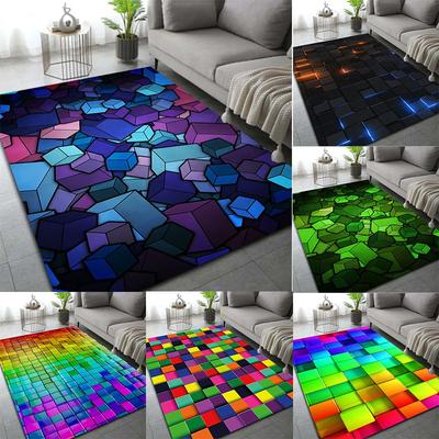 Große 3D-Stereo-Vision Teppichboden Anti-Rutsch-Matte für Wohnzimmer Schlafzimmer Dekorative Bodenmatte Saugfähig Heimdekoration