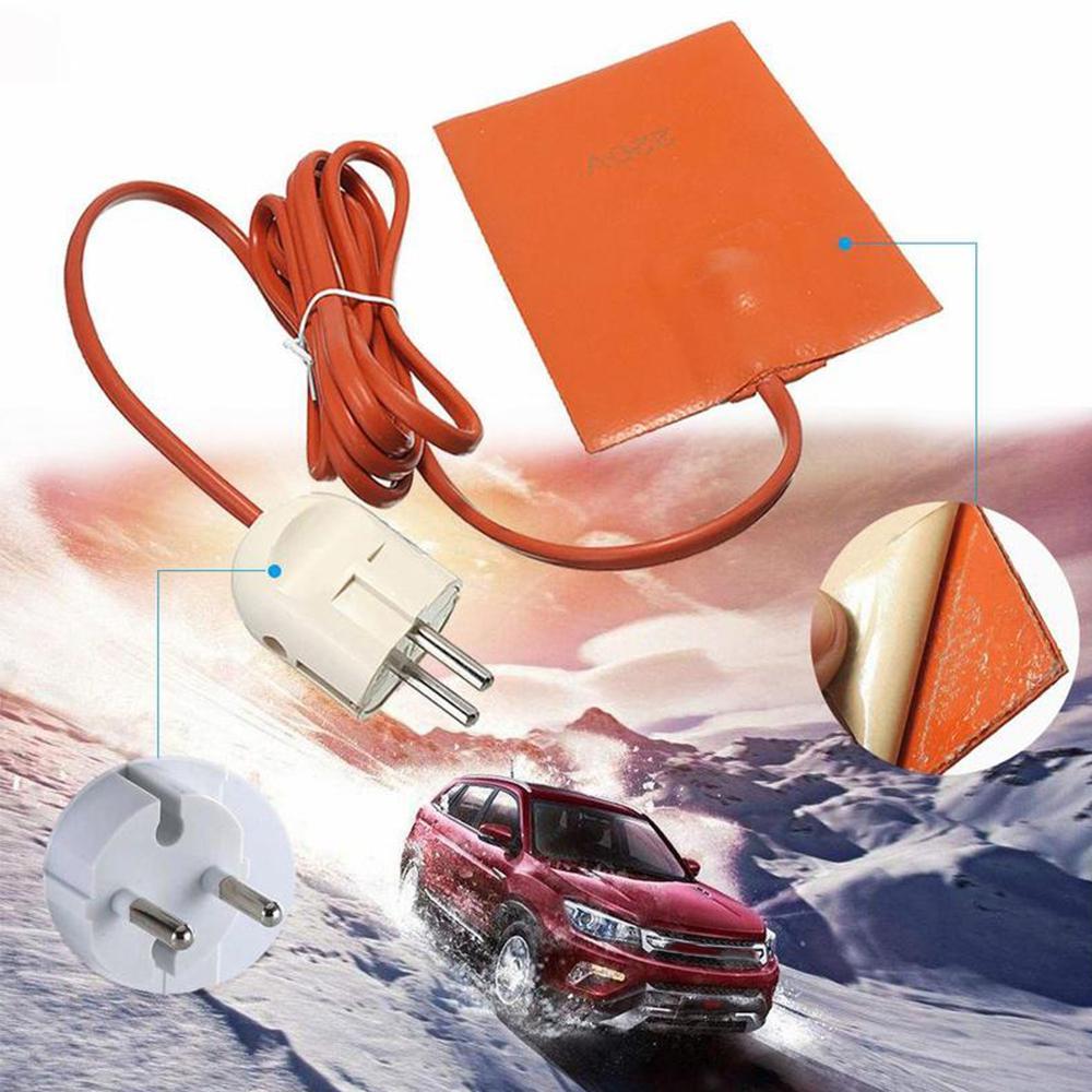 150W 220V Car Water Tank Antifreeze Heater Silicone Rubber Thermostat Heating Plate Oil Pan Hydraulic Tank Heating Plate Mat