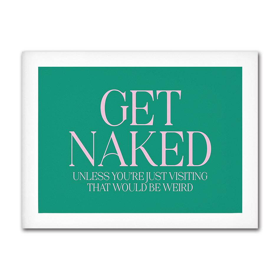 Fun Colored Text Bathroom Identification Series Poster Print Canvas Art Pictures Home for Wall Modern Decor Frameless Painting