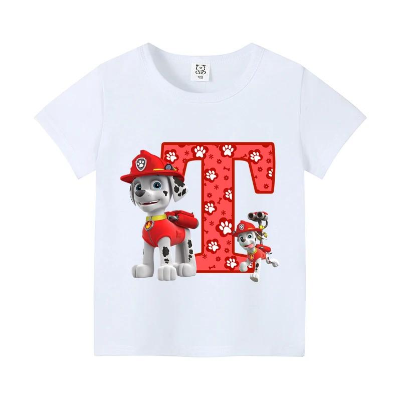 PAW Patrols Children Short Sleeve T-shirt Summer Kids Cartoon Printed Clothing Boy Casual Cotton Tee Girl Anime Cute Tops Gifts
