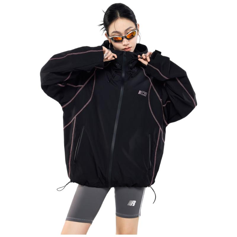 ICH MODE Women s Lightweight Hooded Sport Jacket L